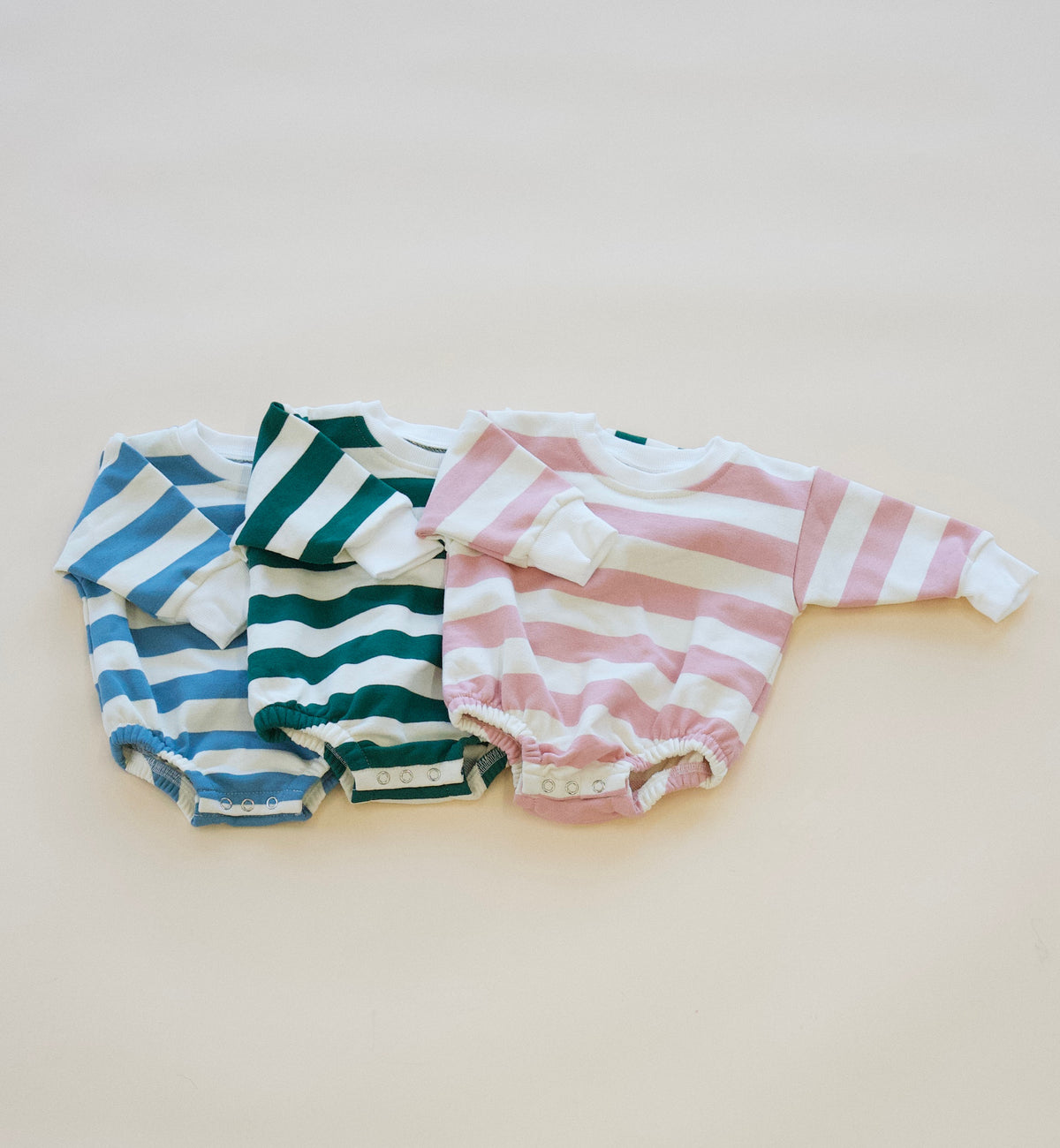 Striped Sweatshirt Play Romper